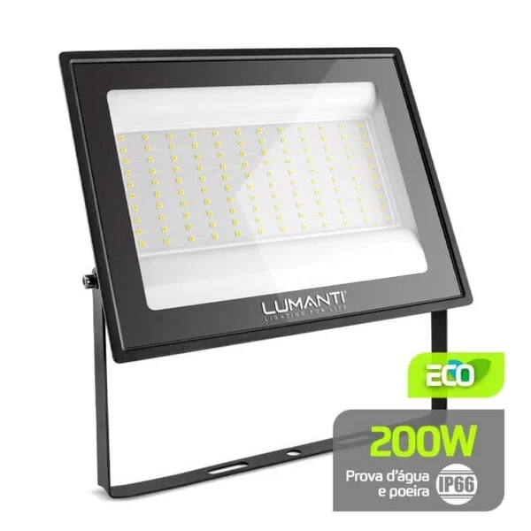 Projetor/Refletor LED Smart 200w 3000k 20000LM Lumanti