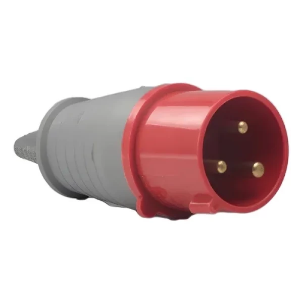 Plugue Industrial 2P+T 380V 32A IP44 Vermelho