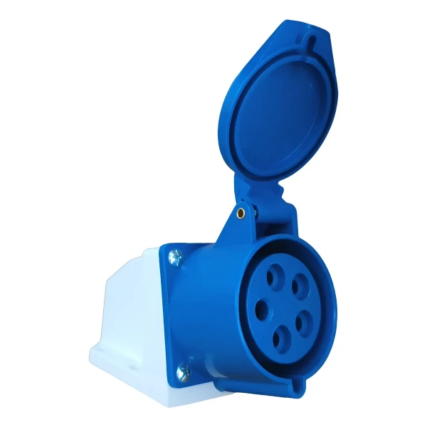 Tomada de Sobrepor Industrial 3P+T+N 16A 220V Azul