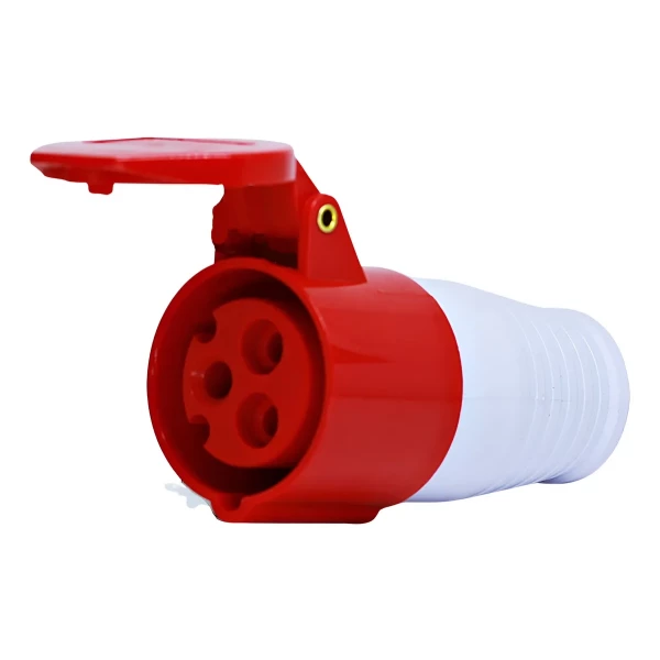 Tomada de Acoplamento Industrial 2P+T 32A 380V Vermelho