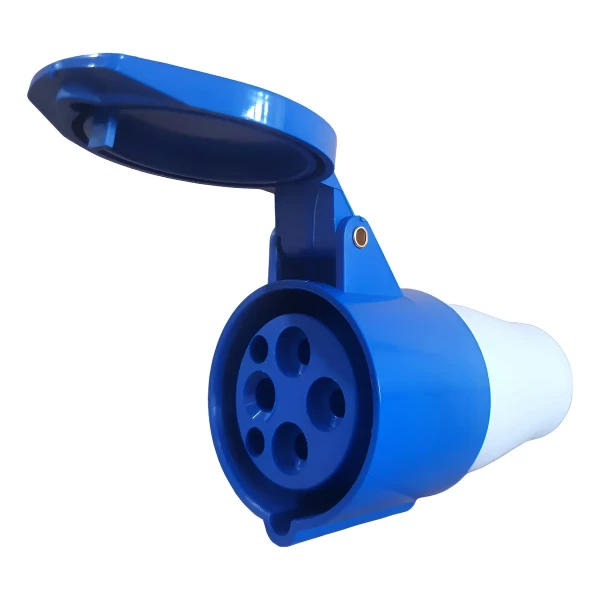 Tomada de Acoplamento Industrial 3P+T 63A 220V Azul
