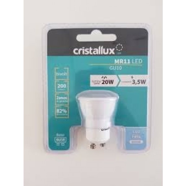 Lâmpada De Led Dicróica 3w Branco - Quente (3000k) - Cristallux