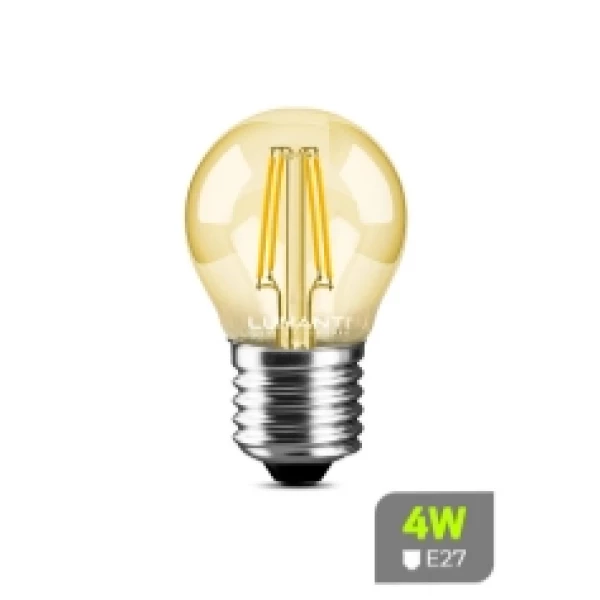 Lâmpada LED Bolinha 4W Ambar 2400k Vintage G45 Lumanti