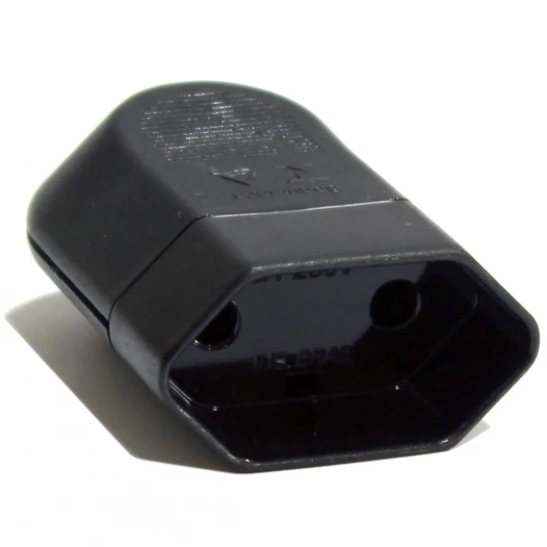 Plugue Fêmea 2P 10A Preto Pezzi