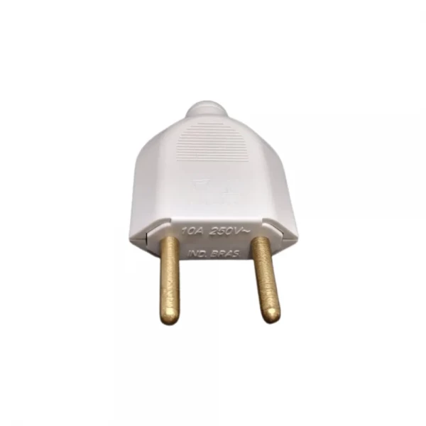 Plugue Macho 2P 10A Branco Pezzi