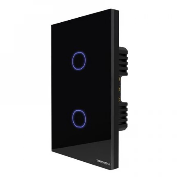 Interruptor Onne Smart Tramontina Preto com 2 Teclas Preto Tramontina