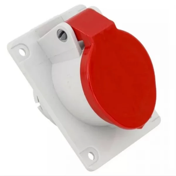 Tomada de Embutir Industrial 2P+T 16A 380V Vermelho