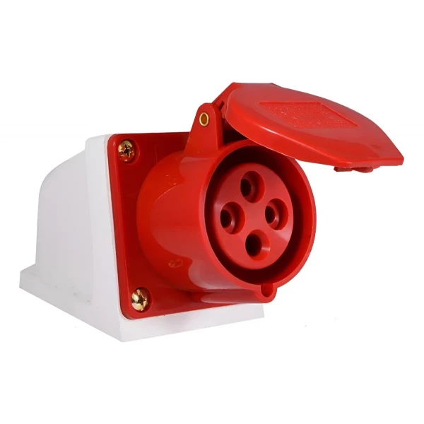 Tomada de Sobrepor Industrial 3P+T 125A 380V Vermelho