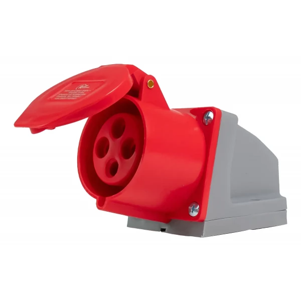 Tomada de Sobrepor Industrial 3P+T 16A 380V Vermelho