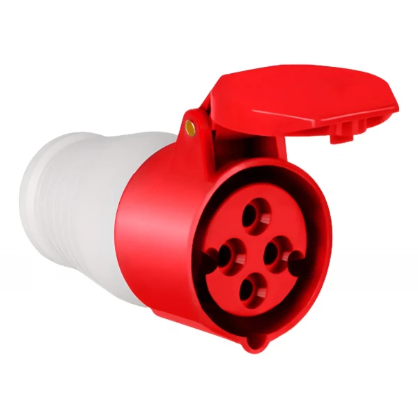 Tomada de Acoplamento Industrial 3P+T 63A 380V Vermelho