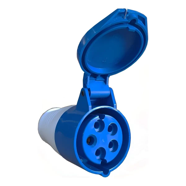 Tomada de Acoplamento Industrial 3P+T+N 63A 220V Azul