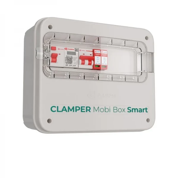 Clamper Mobi Box com Medidor de Consumo Smart 220V 8KW C M CP 220V 40A Cinza 