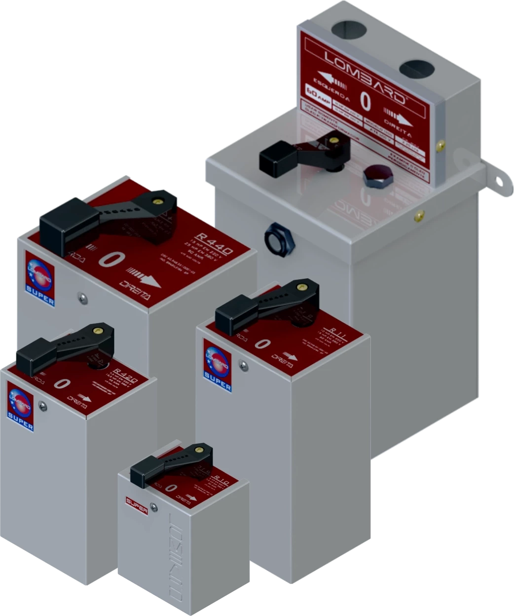 Chave Reversora Trifásica 40A Lombard