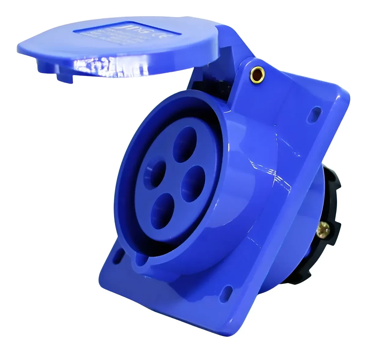 Tomada de Embutir Industrial 3P+T 63A 220V Azul