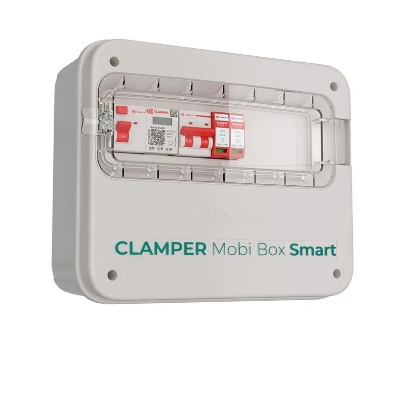 Clamper Mobi Box com Medidor de Consumo Smart 220V 8KW C M CP 220V 40A Cinza 