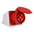 Tomada de Sobrepor Industrial 3P+T 125A 380V Vermelho